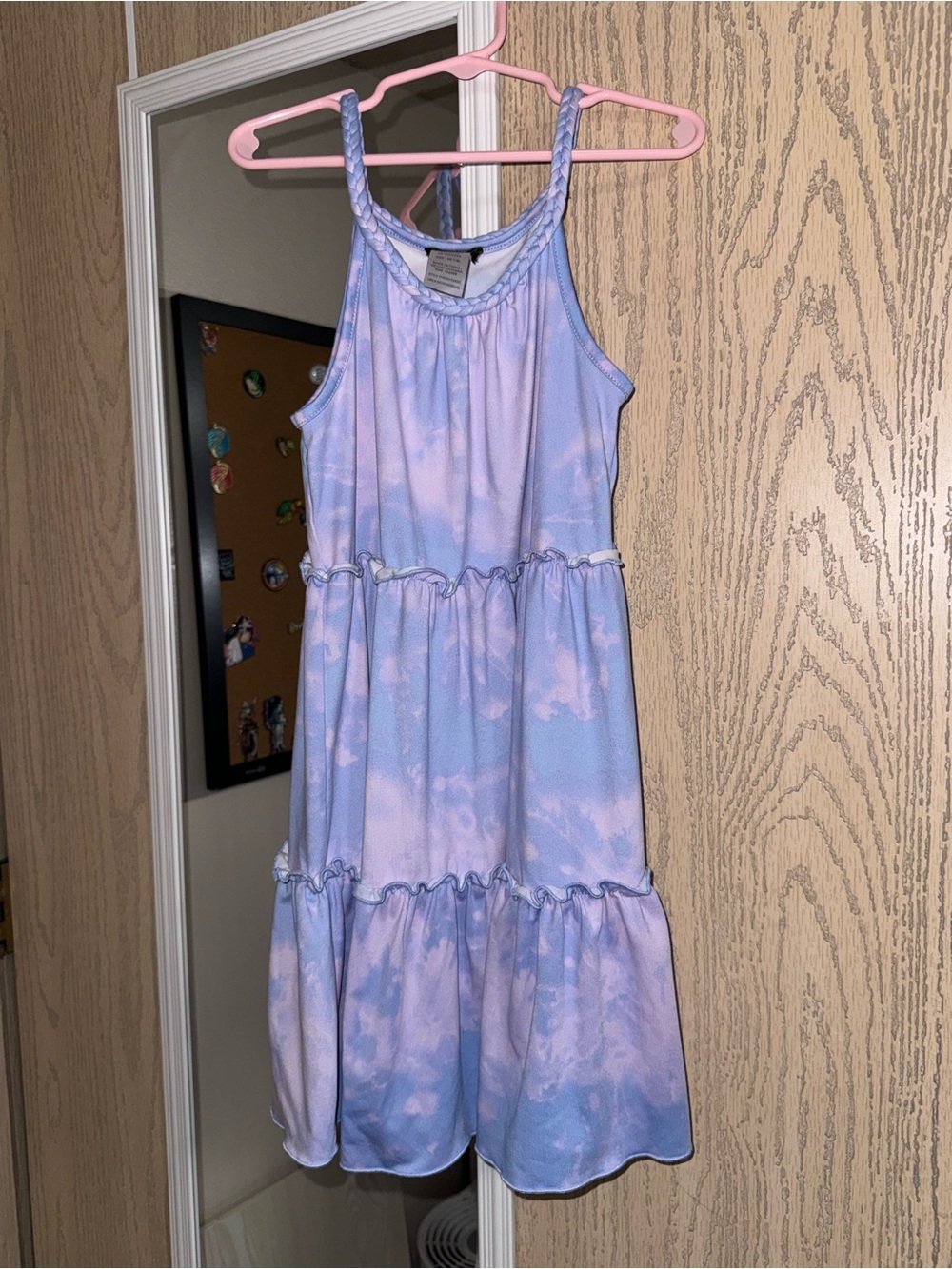 Girls’ Pink & Violet Tie-dye Dress